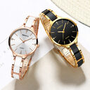 Waterproof quartz watch ceramic