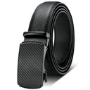 Auto buckle leather belt for men
