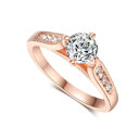 Classic foreign hot hand decorated Korean minimalist engagement
