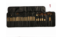 32 black wood color rayon makeup brush professional