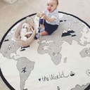 World Map Play Mats Funny Cartoon Newborn baby