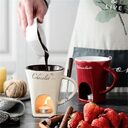 Fondue Mug Set Personal Mini Pots Chocolate Cheese