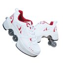 Four wheeled shoes for men and women pulley
