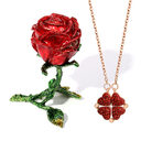Love Lat Foldable Pendant Rose Gold Full Diamond