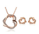 Yiwu Fashion Jewelry Factory Double Diamond Heart Necklace