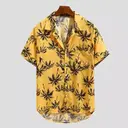 Hawaiian Holiday Print Button Casual Short Sleeve Shirt