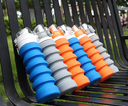 Silicone Folding Sports Collapsible Water Bottle Portable Travel