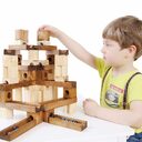 Wood Marbles Building Run Maze Ball Blocks Rollercoaster