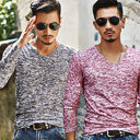 Long Sleeve T-Shirt Men Spring Autumn Fashion Round-Neck