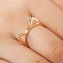 Ms. Cat Ring Green Alloy Plating Kitten