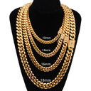 8-18mm wide stainless steel cuban Miami chains necklaces