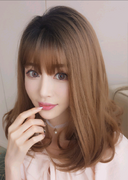 Wig female air bangs fashion chemical fiber hair