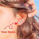 Name Stud Earrings For Women Girl Stainless Steel