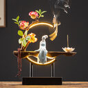 Waterfall Backflow Incense Burner Ladies Stick Holder Buddha