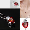 selling jewelry red peach Earring Necklace bride set