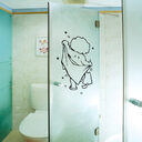 Baby shower carved bathroom wall sticker