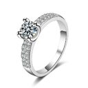 Handmade ring female European and American luxury micro-inlaid