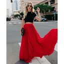 Women fashion casual skirt girls high Waist long