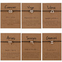 12 Constellation Zodiac Sign Rope Bracelet Adjustable Couple