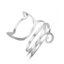 925 Sterling Silver Personalized Wound Drawing Cute OutlineRing