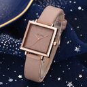 Square Women Bracelet Watch Contracted Leather Crystal WristWatches