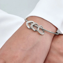Love Bracelet Peach Heart Name Lettering Titanium Steel