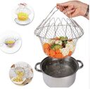 Deep Fry Basket Stainless Steel Multi-function Foldable Chef