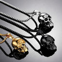 Halloween Skull Necklace Personality Punk Men Fashion Titanium