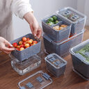 Kitchen Refrigerator Storage Containers With Lid PET Fresh-Keeping