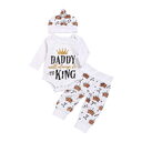 New Baby boys Clothing Set Tops Romper +Crown