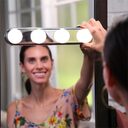 Four bulb mirror headlights Suction cup makeup lamp