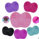 Makeup brush cleaning pad