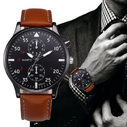 Black shell binocular belt watch men's quartz student