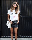 Women T shirt Kiss Lips