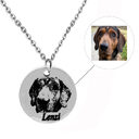 Personalized Pet Photo Disc Necklace Ladies Kitten Name