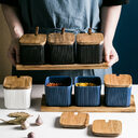 Household Seasoning Box Ceramic Jar Set