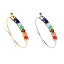 Boho charm silver bracelets natural stones beads bracelet