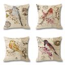 Printed Throw Pillow Linen Cushion Waist Case
