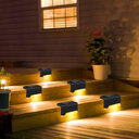 Solar outdoor courtyard lamp staircase wall