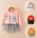 New spring infant skirt 1 long sleeved dress