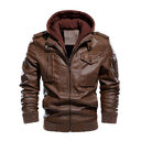 Men's washed leather jacket