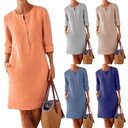 Women Clothing Dress Streetwear Ethnic Style Long Sleeve