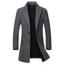 Men's long coat woolen trench
