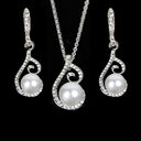Foreign Bride Rhinestone Diamond Pearl Drop Two Necklace