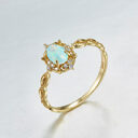Japanese natural opal jewelry light Dan shape 925
