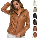 Fashion Detachable Hooded Jacket With Pockets Casual Solid