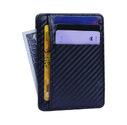 New Fashion Pu Leather Carbon Fiber Wallet Mini