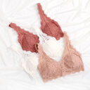 Laceless Bra Gathering Lace Set
