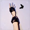 Jumper girl goth punk jk leather half finger