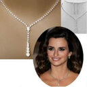 C192 New Europe simple bride Rhinestone Necklace ear